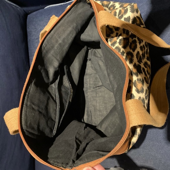 Animal print fabric tote - Picture 2 of 4